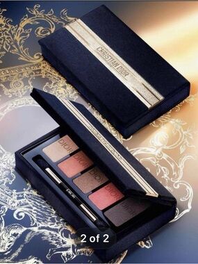🆕DIOR VELVET  Eyeshadow Palette — Gold, Pink & Brown Shades NWT